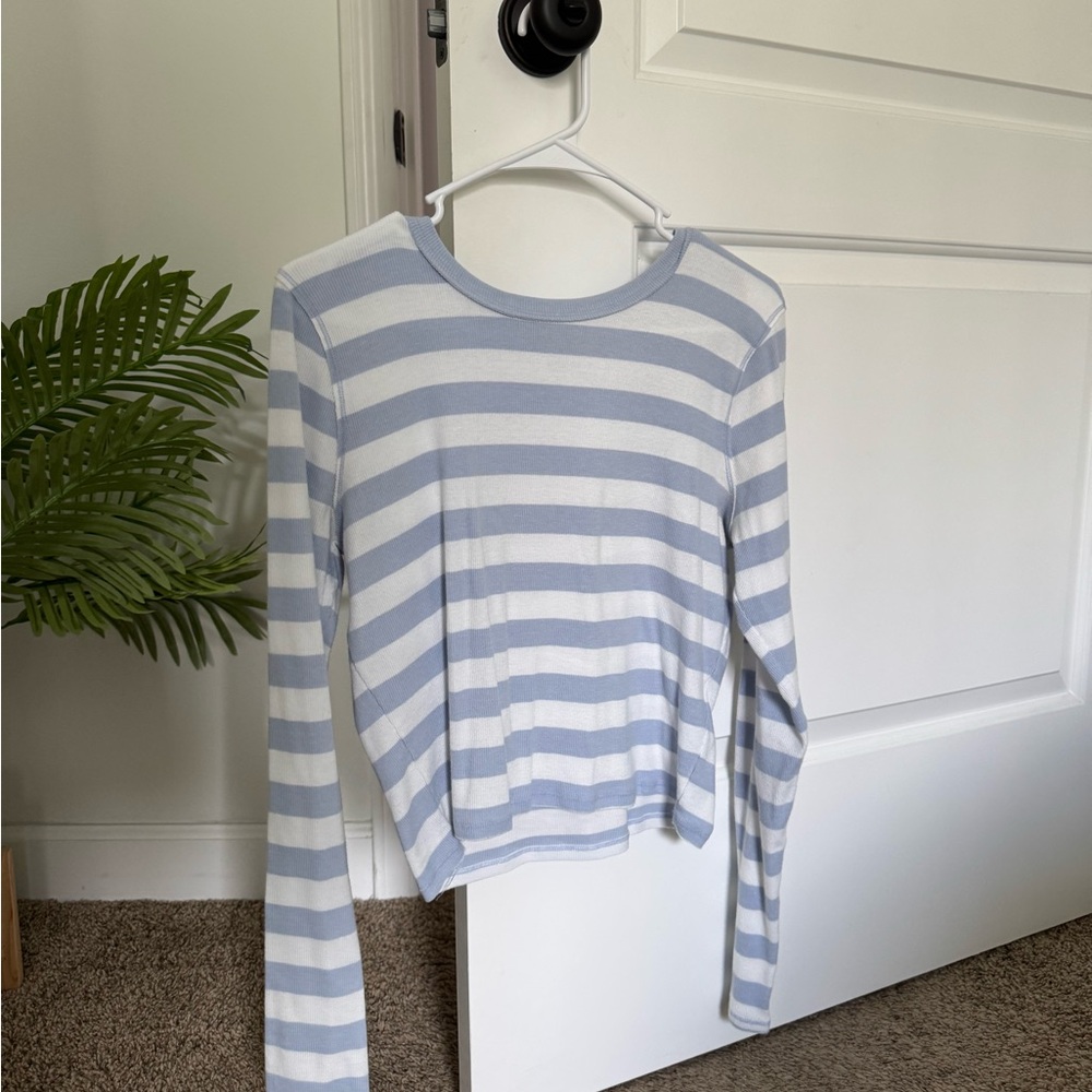 Hollister striped ribbed top